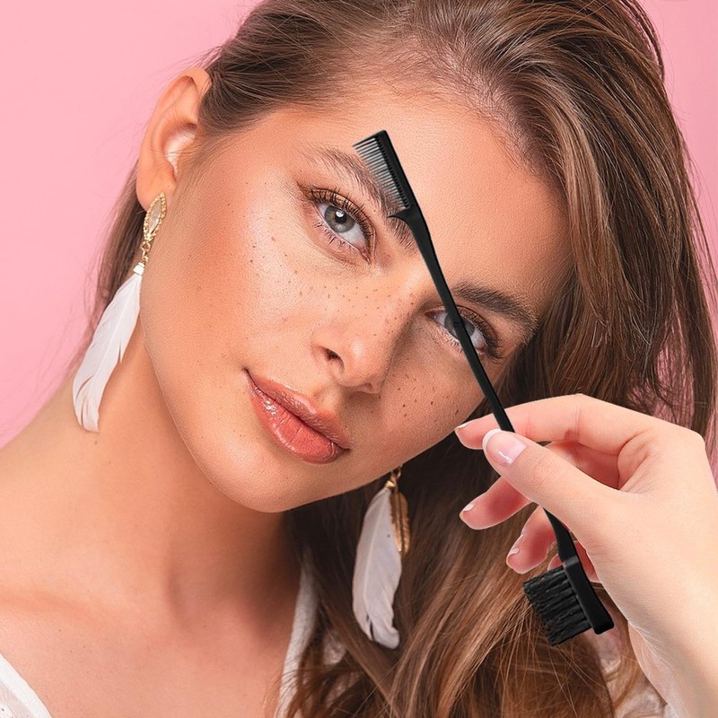 4 Pieces Double Sided Eyebrow Brushes Makeup Brushes Portable Brushes