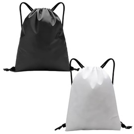 KRYMXAR 2 Fabric Bags with Drawstring, Gym Bag for Painting, Sports Bag for Children and Adults, Cotton Bag with Drawstring, Waterproof Gym Bag for School and Sports