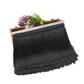 10 m Fringe Trim, 30 cm Fringe Border, Fringe Cut for Latin Dress, Fringe Trim for DIY Stage Clothing, Tassels Decorative Ribbon Fringe Ribbon Trimming, Dance Fringe for Sewing (E)