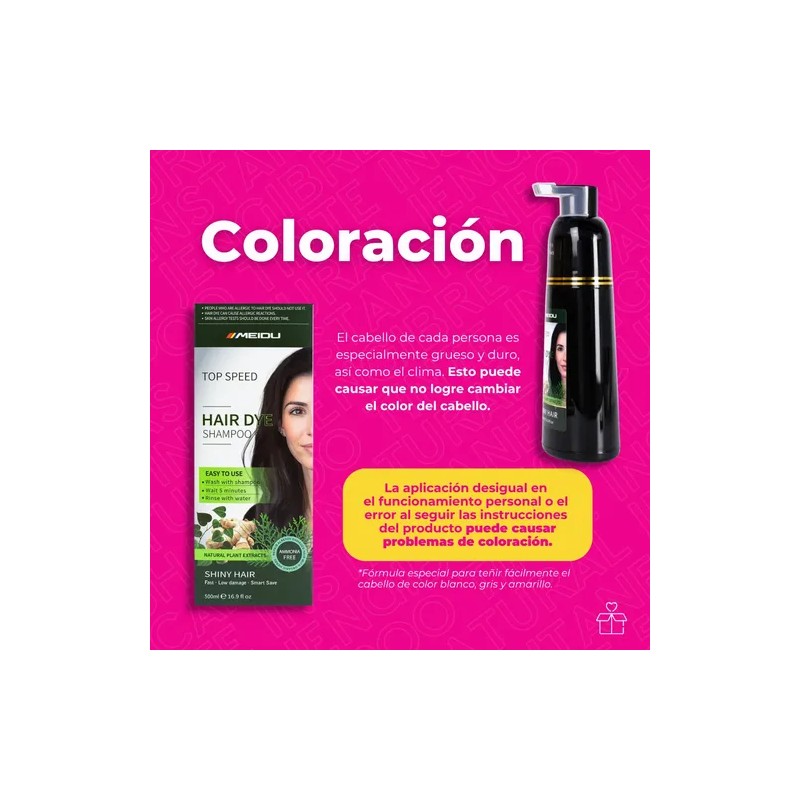 Shampoo Tinte Instantáneo Cubre Canas Natural Jengibre 500ml