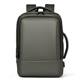 FANDARE Business Casual Backpack Laptop backpack Travel backpack Rucksack for men Laptop Rucksack Work bag Waterproof rucksack Expandable Backpack with USB Charging Port PU film Daypacks Green