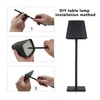 Table Lamp 2000mAh Rechargeable Metal Table Light Decorative Modren Desk