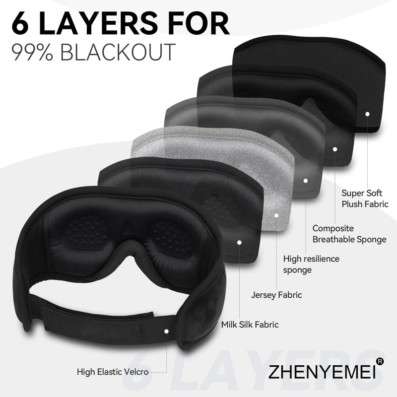 Bluetooth Sleep Headphones Bluetooth Sleep Mask | 3D Eye Mask