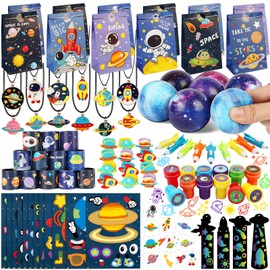 230PCS Space Party Favors, Space Themed Birthday Party Decorations, Outer Space Party Favors Gifts Goodie Bags Stuffers, Galaxy Planet Space Birthday Party Supplies Astronaut Toys for Kids Boys Girls