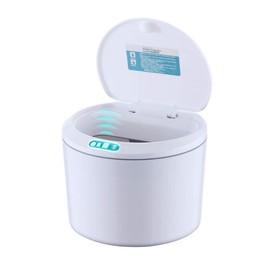 Mini Bin with Lid 3 Litres Portable Desktop Sensor Trash Can Press Type Trash Can Small Plastic Trash Can Desktop Motion Sensor Press Type Trash Can for Home Bedroom Office Desk