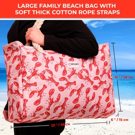 SHYLERO Beach Bag and Pool Bag. Has Airtight Pouch, Key Holder. Beach Tote is Zippered, Waterproof (IP64) - L22xH15xW6