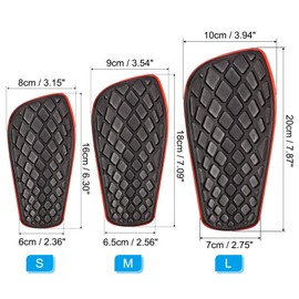 PATIKIL Soccer Shin Guards, Size M EVA Cushion Protection Sport Protective Pad for Youth Adult, Red