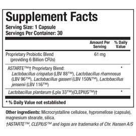 BioDoph-Fem™ Women’s Daily Probiotic for Vaginal and Gut Health, Highly Researched Proprietary Strains, Astarte™, CLEPIUS™, Shelf-Stable, 30 Capsules
