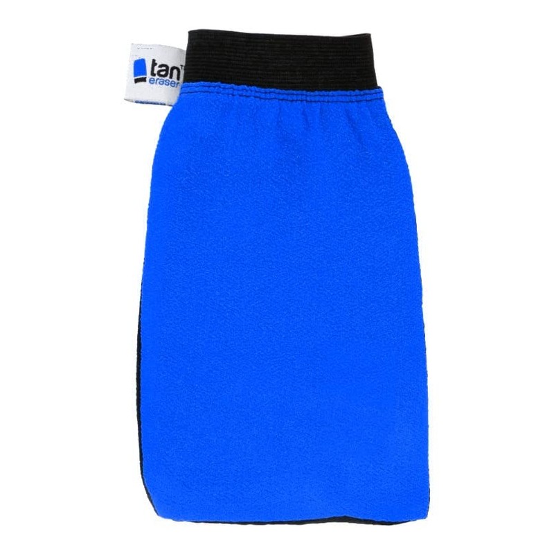 Tan Eraser Fake Tan Remover Exfoliating Mitt (Blue/Black)