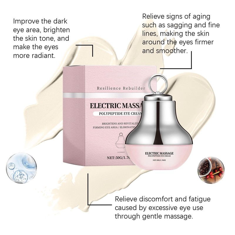 iSZEYU Electric Massage Eye Cream, Polypeptide Dark Circle Treatment, Firming