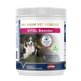 V-POINT Vital Booster for Dogs Vital Mushrooms and Herbal Powder to Supplement the Body's Vitamin Production Premium Herbal Powder Supplementary Food (250 g)