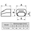 TS 72 EXC Pipe Outlet End Piece Black for Duct