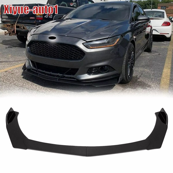 Unbranded Glossy Black Front Bumper Lip Splitter Spoiler Body Kit