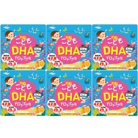 ユニマットリケン Children's DHA Drop Gummies, 90 Tablets x 6 Packs