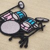 Embroidered Drums Sew-On Patch for Ironing or Sew On Rock