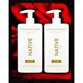 Native 2pk NATIVE Coconut Milk & Turmeric Curl Care Shampoo 487ml Each