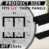 Landical 2 Sets 4 ft Long Plastic Sliding Cabinet Door