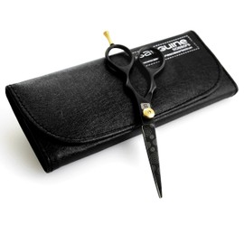 Professional Hairdressing Scissor – eye-catcher Details – Black – 14 cm, with Case
