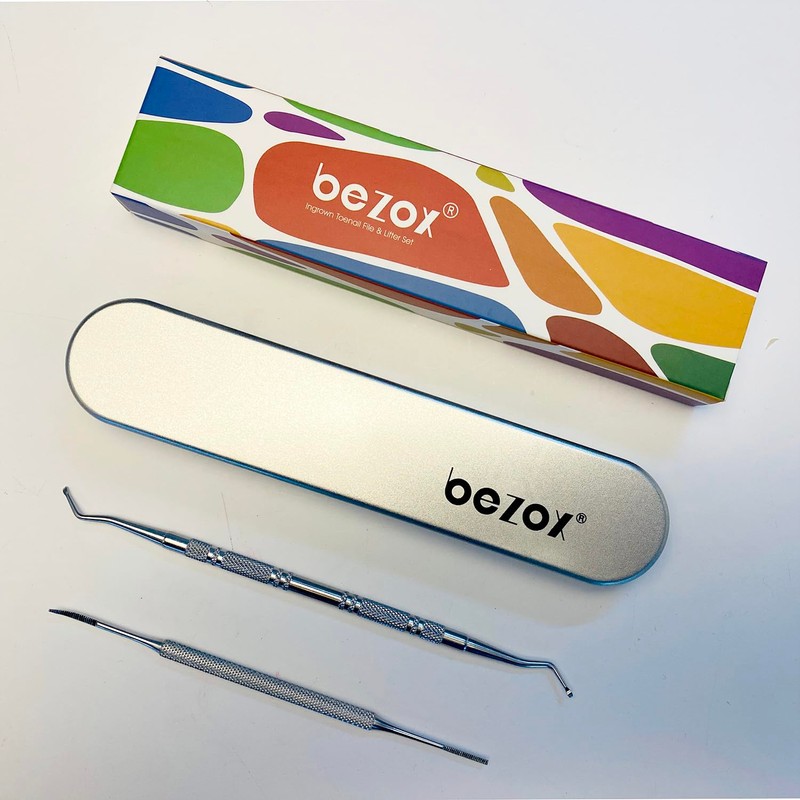 BEZOX Ingrown Toenail Tools Kit - Professional Stainless Steel Toenail