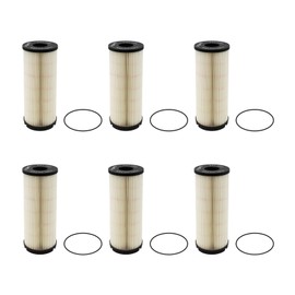 K37-1022 Fuel Filter, Pack of 6, Fuel Water Separator Element, 30 Mricon, Long Version of K37-1012, for PACCAR 2016+ MX11, MX13 Engines, Repalce FS20208, PF46237, 96871, L5115F, R61716XL30, WF10518