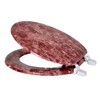 Dream Bath 809-BU Burgundy-Marbleized Wood Toilet Seat