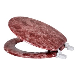 Dream Bath 809-BU Burgundy-Marbleized Wood Toilet Seat