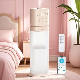 AILINKE Humidifiers for Bedroom 2.1Gal/8L, Smart Humidifier for Large Room, Cool Mist Humidifiers for Home Kids Baby Plants, Top Fill Humidifier with Extension Tube, WIFI APP & Voice Control, Pink