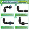 Kcropp 12 Pack Drip Irrigation Elbow Fittings for 1/2 Inch