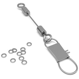 SF Lightweight Tippet Rings Fly Fishing Trout Line Tippet Leader 2mm 25LB 10/Pack Connector with a Wire Swivel