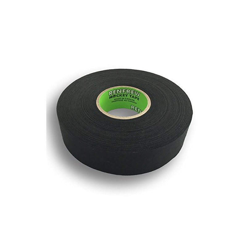 Renfrew, Cloth Hockey Tape, 1" (Straight Edge Black, 30yd)