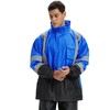 Hi Vis Rain Jacket for Men,Waterproof Class 3 Safety Rain