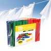 KADAX Clothes Pegs, 20 x Sturdy Plastic Clips, Colourful Sock