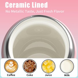 Mininoo Kids Water Bottle for School - 16 oz Stainless Steel Insulated Water Bottle with Ceramic-Lined, Leakproof Straw Lid & Beaded Handle for Girls & Boys