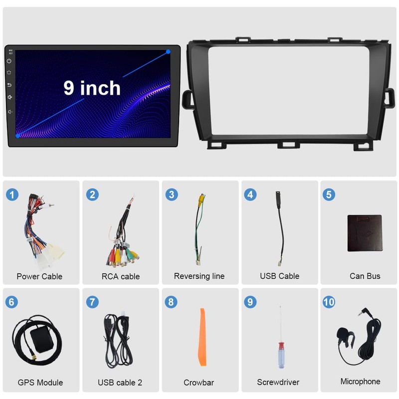 AWESAFE Android 13 Car Stereo for Toyota Prius 2010 2011