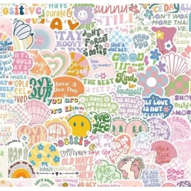 Unbranded 12 pc Colorful Inspirational Stickers Vinyl Decal Stickers Scrapbooking Journal