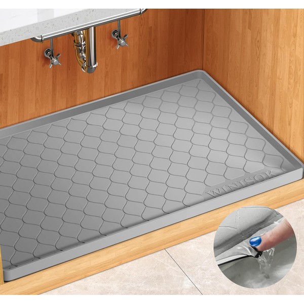 Winisok Silicone Under Sink Mat 19" x 19", Kitchen Essentials