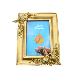 Willump A picture frame: 10.2 x 15.3 cm, jewellery with golden picture frame, graceful antique picture frame, window in front of glass, wall frame and gift ideas. (10.2 x 15.3 cm, gold)