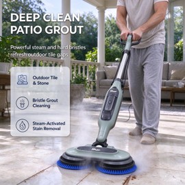 S7001 Upgraded Mop Pad Replacement Brush Heads for Shark Steam & Scrub Mop S8201/S7000Series Pads | Professional Cleaning and Polishing | for Tile Floors Grout Deep Cleaning Hard Floors (Blue)