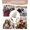 Zexian Winter Beanie Hat with Pom and Touchscreen Gloves Set，Soft