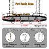 24.4” Metal Pot Rack Hanging, Oval Pan Rack Hanging with