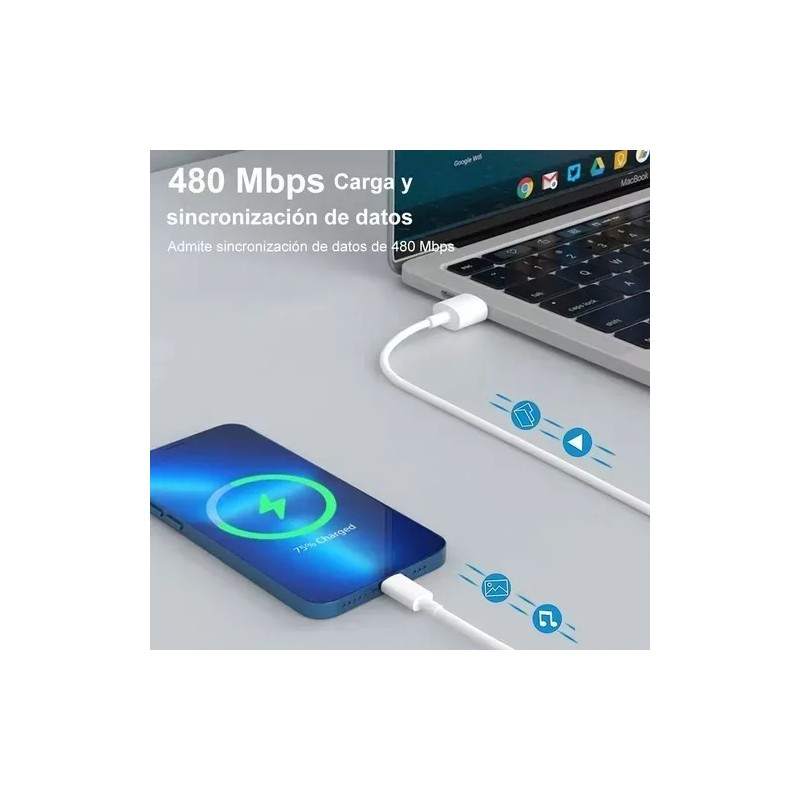 Hismaho Cargador 35w Carga Rapida Tipo C Lightning Eliminador Cable