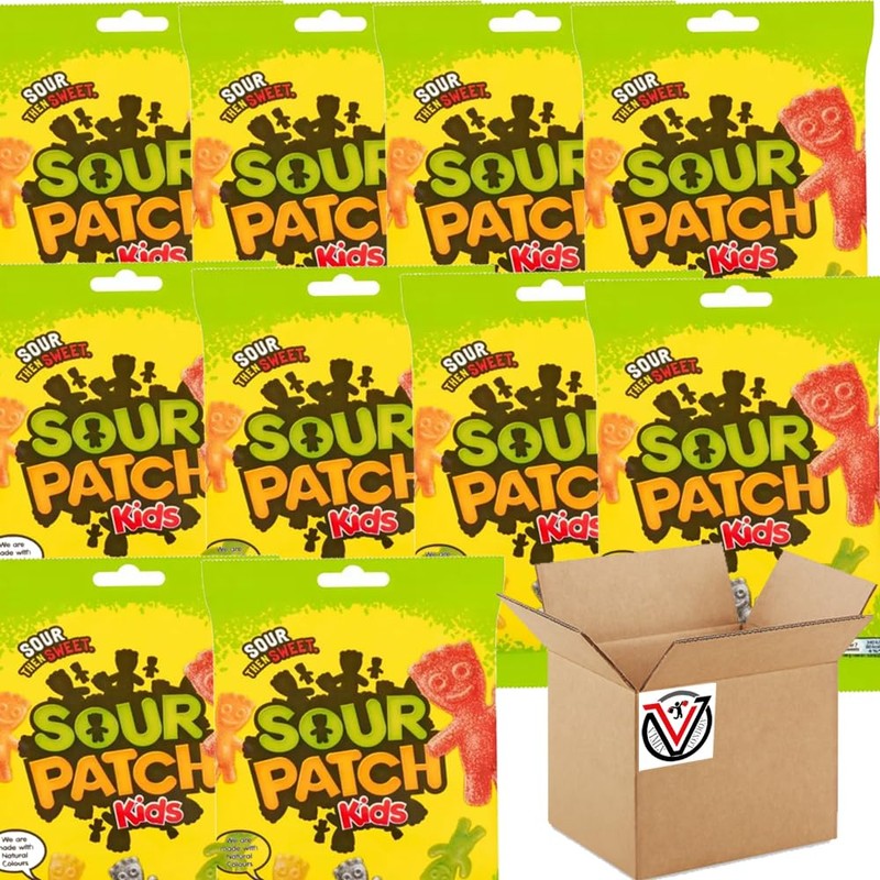 Generic 10 x Sour Pattch Kids Bag 130g - Fruit