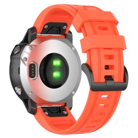 Nacorulu Compatible With Garmin Fenix 7S Band, 20mm Bands for Garmin Fenix 7S Pro Sapphire Solar/Fenix 7S Sola/Fenix 6S /6S Pro/ 6S Sapphire/Fenix 5S /5S Plus /5S Sapphire(Orange)