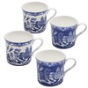 Grace Teaware Blue Willow Bone China Coffee Tea Mugs 10-Ounce