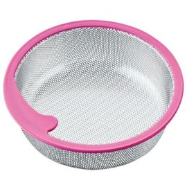 Sink Sink Drain Drainer Drainage Basket Dust Basket Shallow Type 18-8 Stainless Steel Punching Hole Made in Japan Pink Approx. 5.7 x 1.8 inches (144 x 47 mm) Kitchen Basket Kitchen Accessories