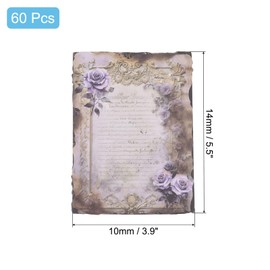 QUARKZMAN 60 Pieces Textured Scrapbook Paper Vintage Scrapbooking Paper Handmade Craft Paper for Journaling Accessories Junk Journal Art Craft Decorative Paper Dark Red