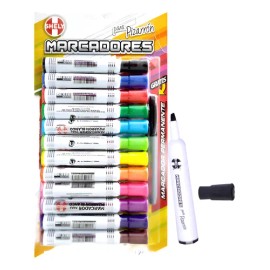 Plumones Marcadores P Pizarron Blanco Pizarra Tiza Colores