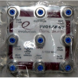 Evolution EV01-SP-8V Vertical 8 Way CATV Cable TV Splitter by Evolution