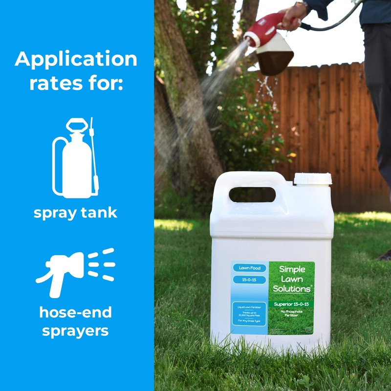 Superior 15-0-15 Liquid Lawn Fertilizer - Lawn Food for Growth