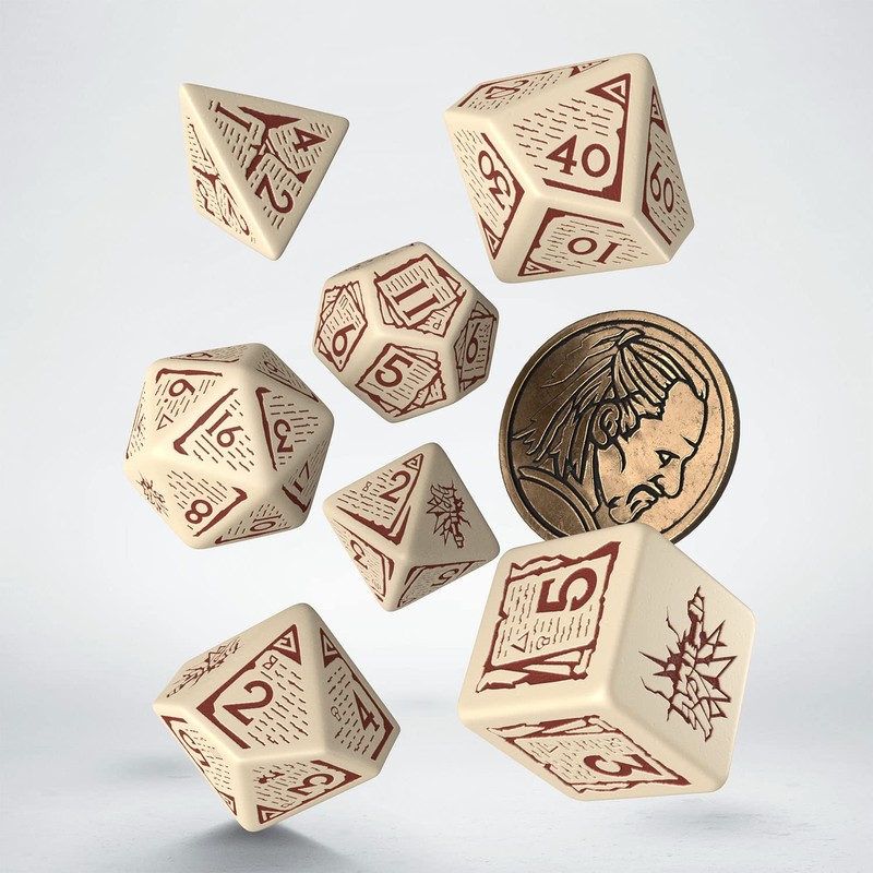 Q-Workshop 91390 Witcher Dice Set: Vesemir - The Old Wolf